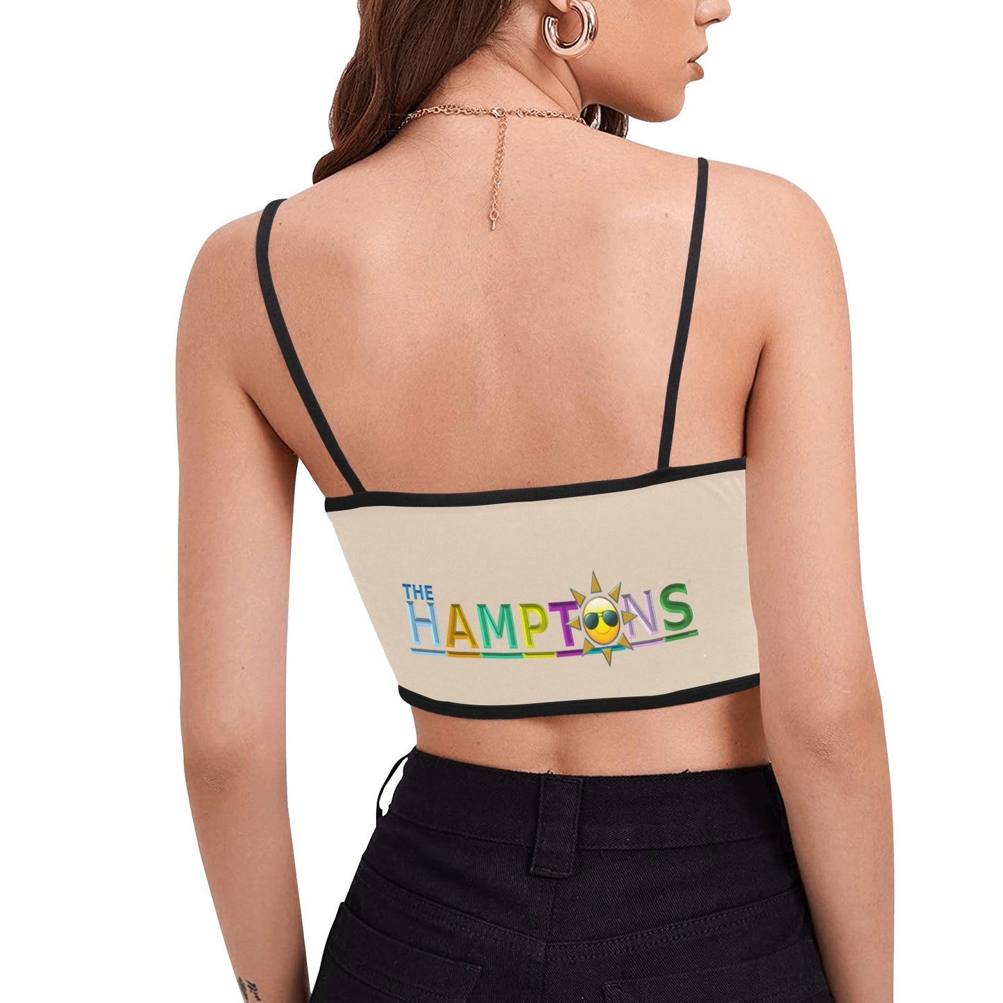 Bridgehamptonite "Snake Hollow Roots" Women's Spaghetti Strap Crop Top