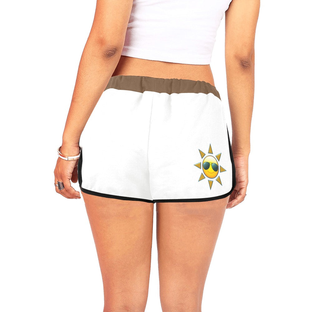 Bridgehamptonite "White / Potato Barn" Women's Track Shorts