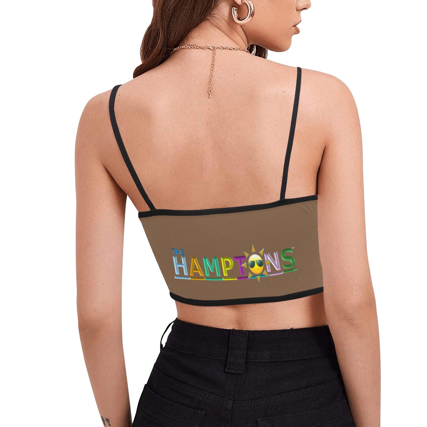 Bridgehamptonite "Potato Barn" Women's Spaghetti Strap Crop Top