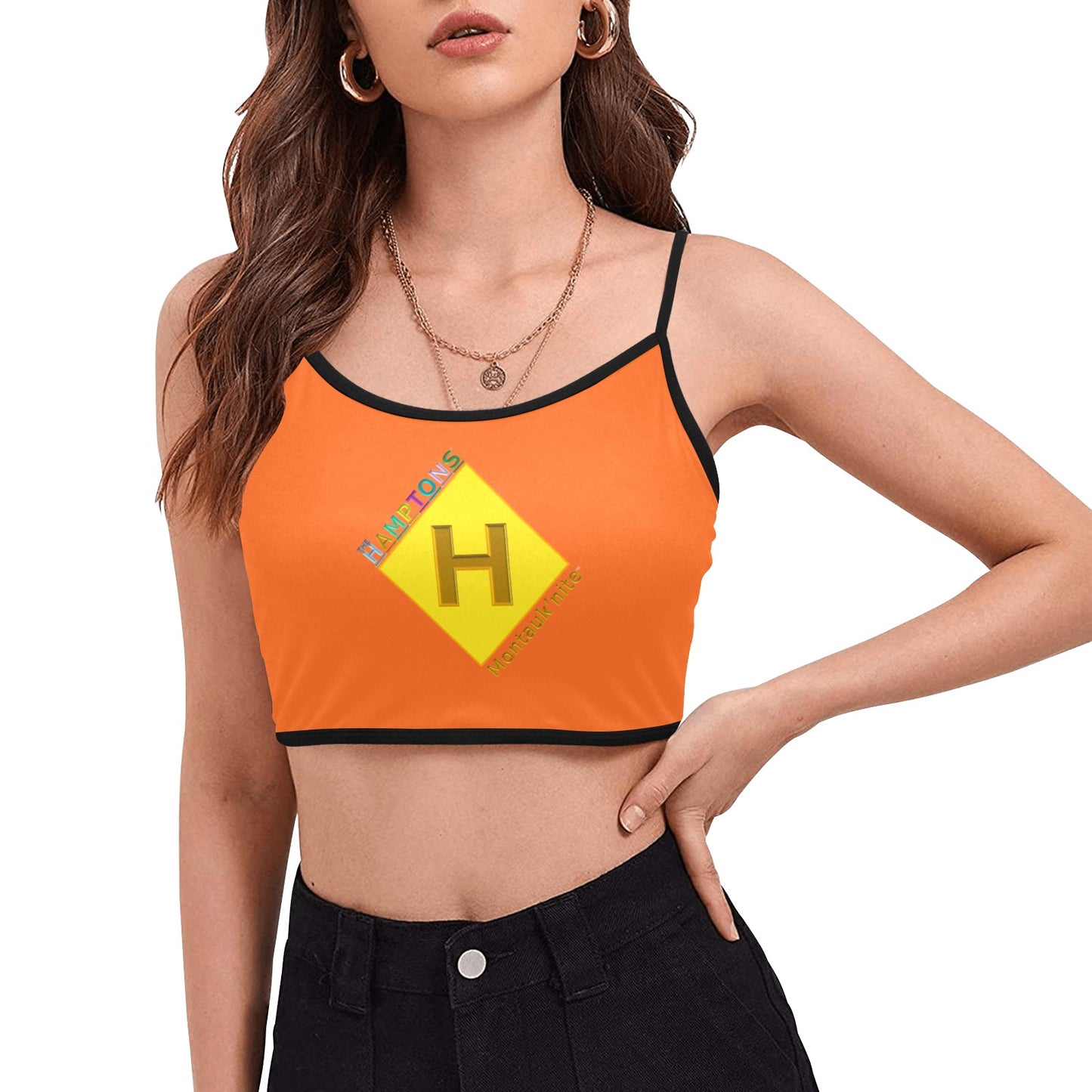 Montauk'nite "Star Island Sunset" Women's Spaghetti Strap Crop Top