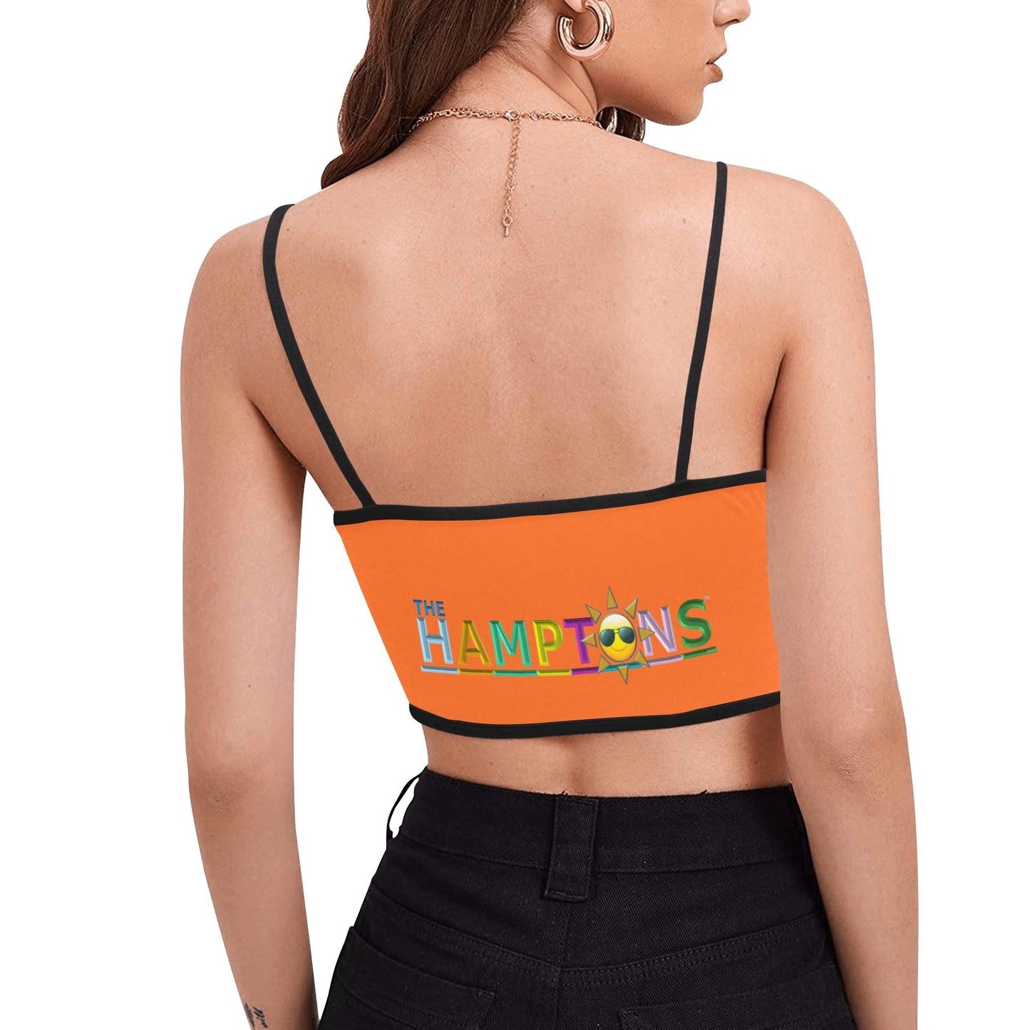 Montauk'nite "Star Island Sunset" Women's Spaghetti Strap Crop Top