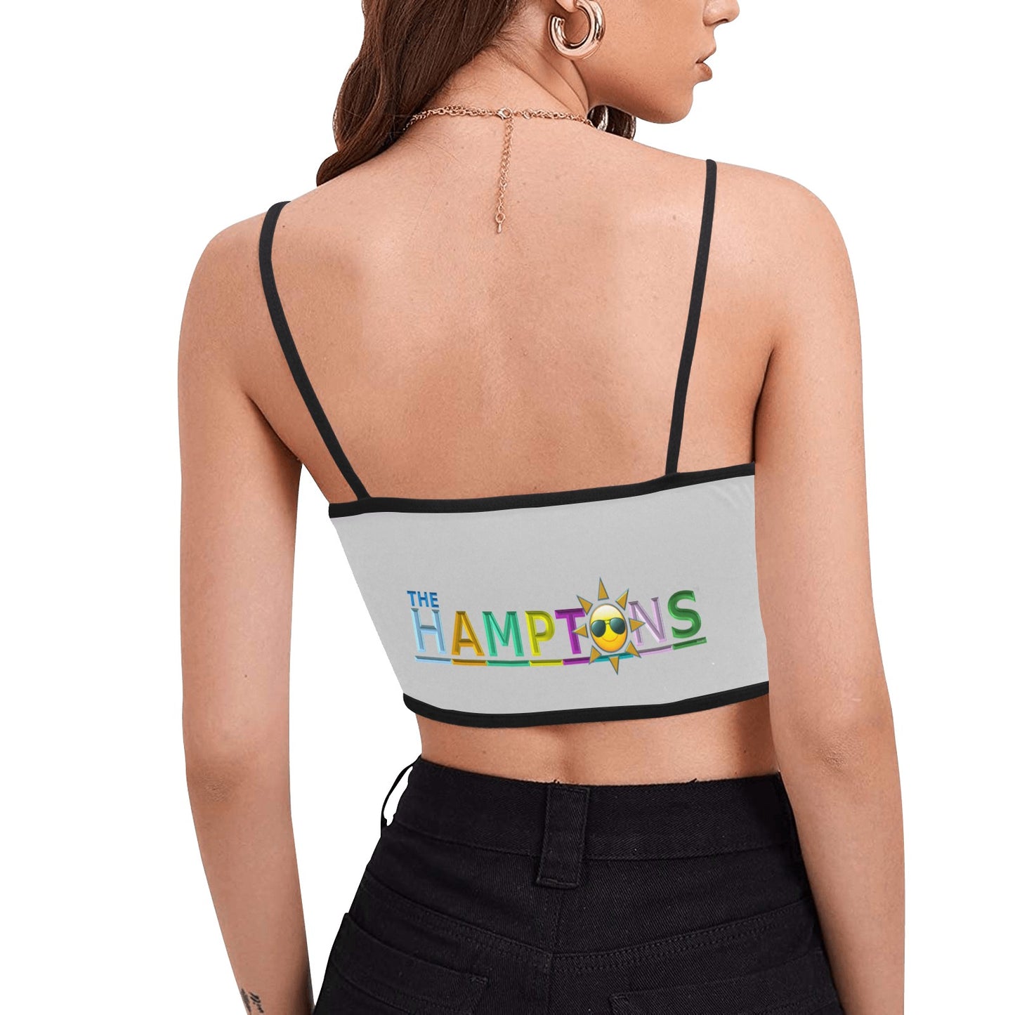 Westhamptonite "Dune Road Platinum" Women's Spaghetti Strap Crop Top