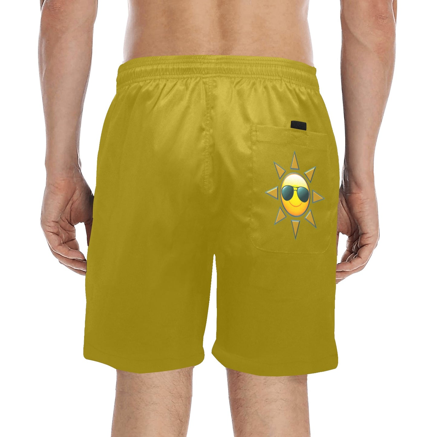 East Hamptonite "Main Beach Tide Line" Men's Swim Trunks
