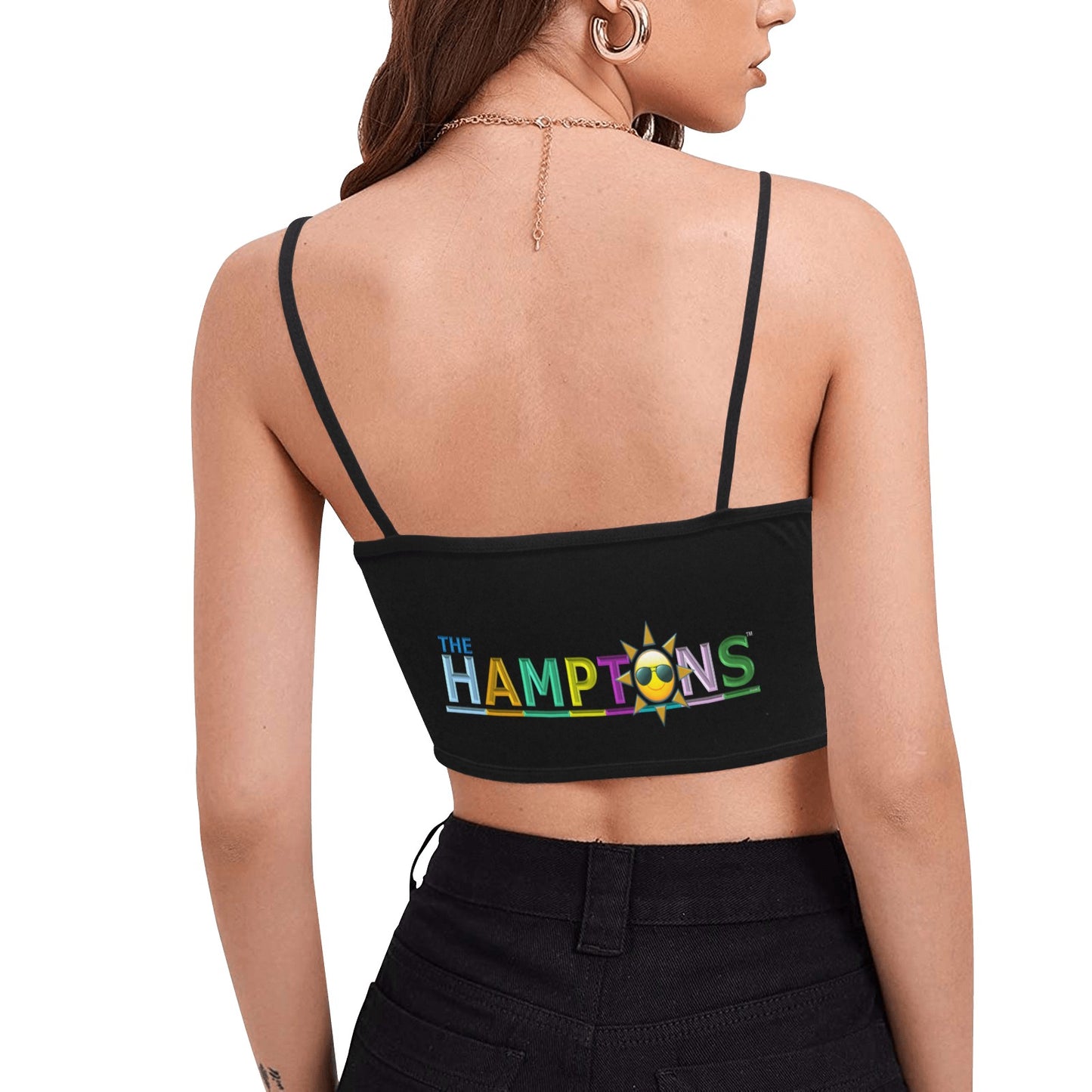 Westhamptonite "Dune Road Onyx" Women's Spaghetti Strap Crop Top