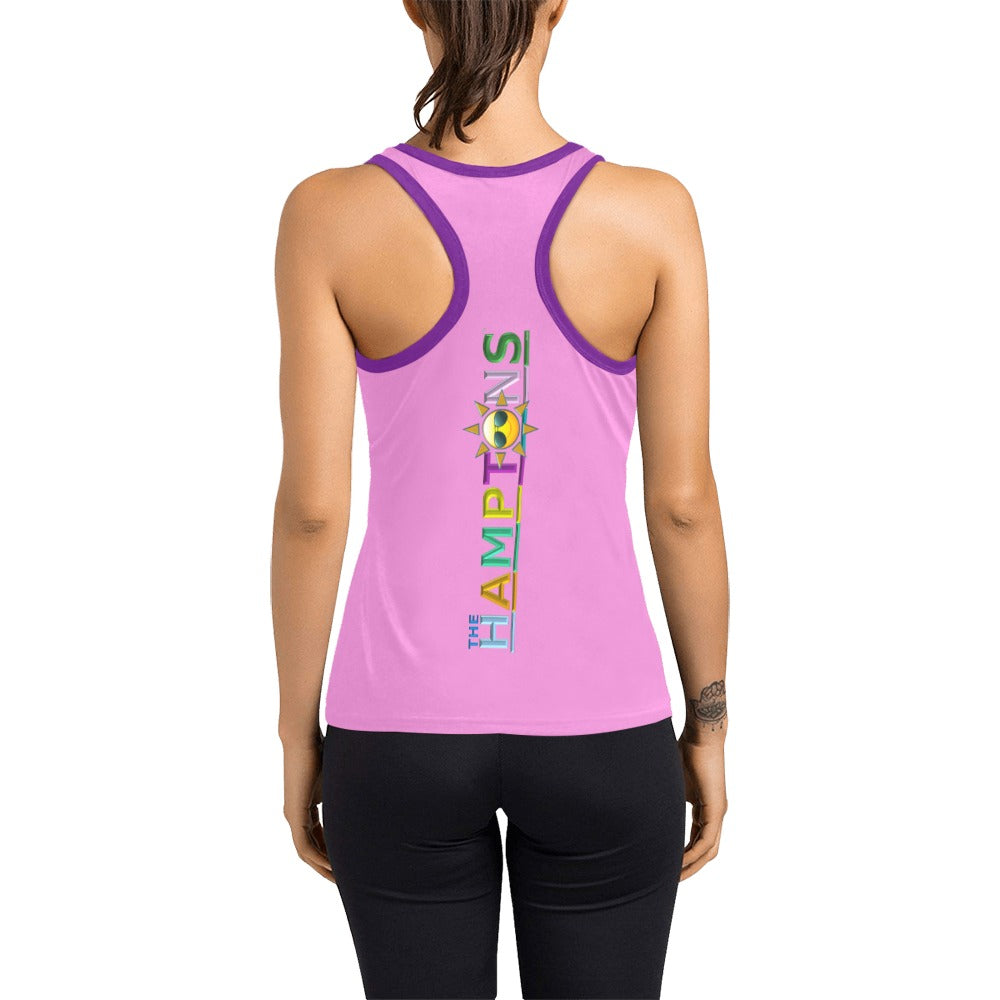 Hampton Bays "Canoe Place Rose" Women's Racer Back Tank Top
