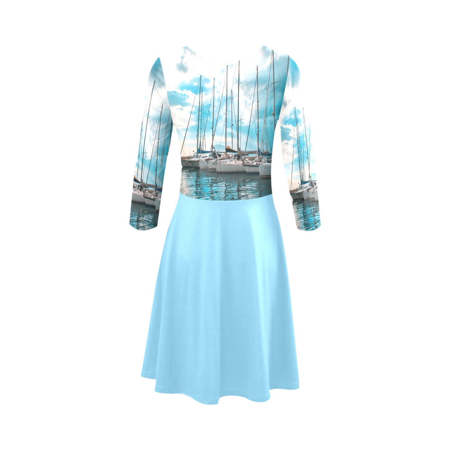 Sag Harbor'nite "STORMY MONDAY" Women's 3/4 Sleeve Sundress
