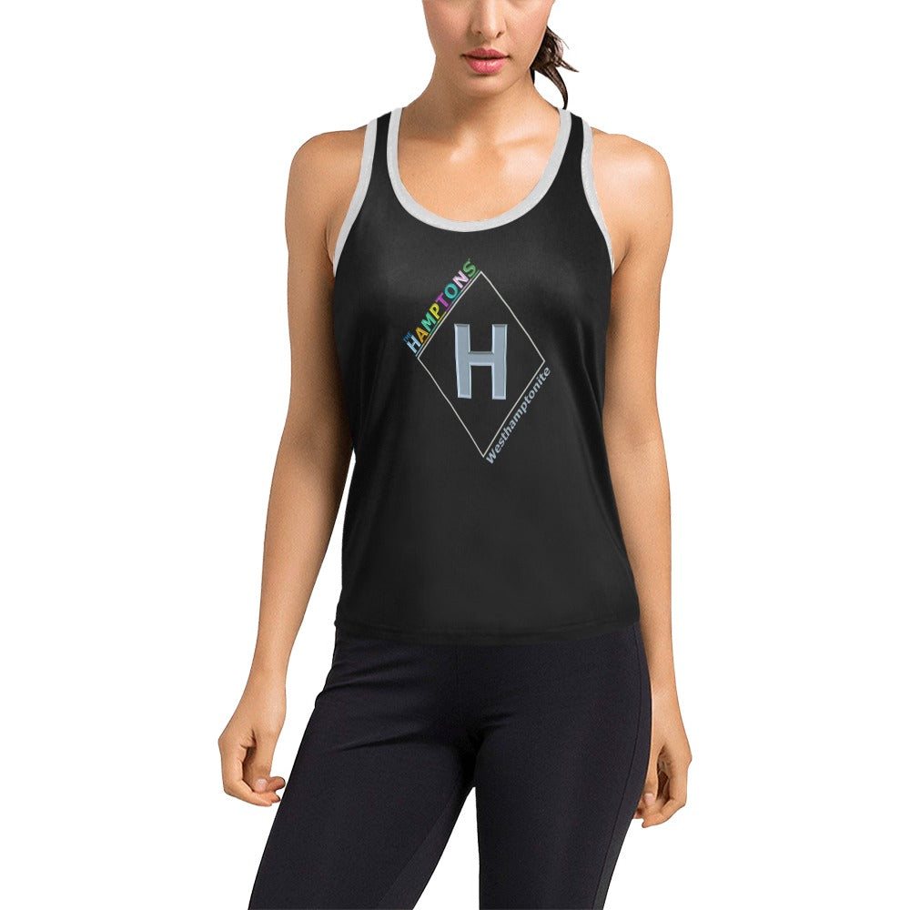 Westhamptonite "Dune Road Onyx" Women's Racer Back Tank Top