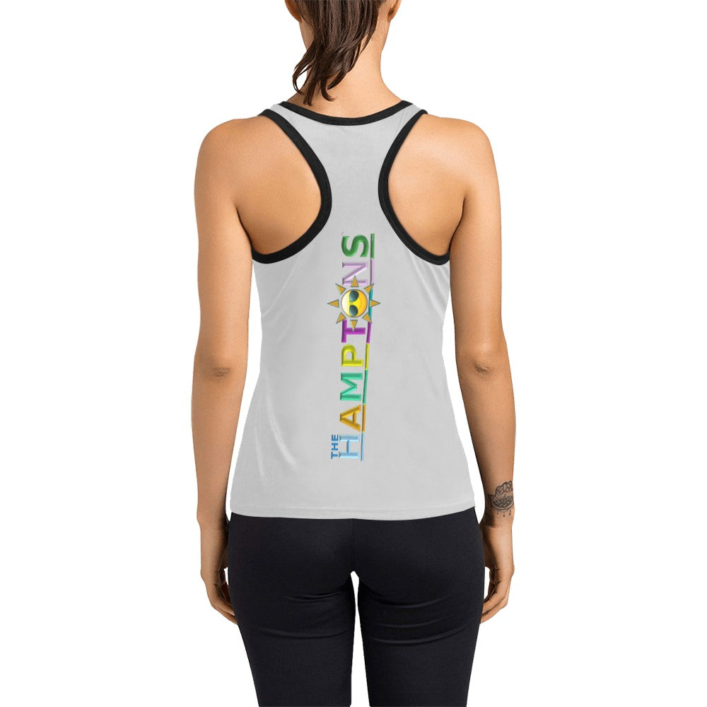 Westhamptonite "Dune Road Platinum" Women's Racer Back Tank Top