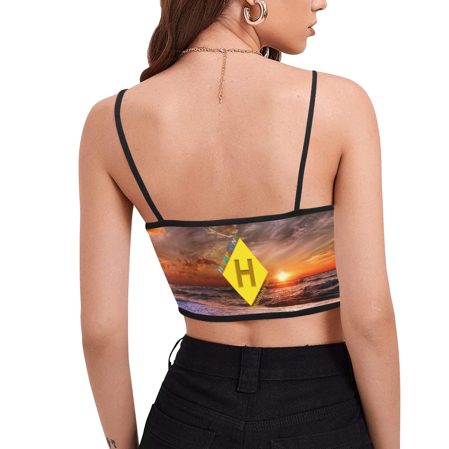 Montauk'nite "NAPEAGUE BLISS" Women's Spaghetti Strap Crop Top