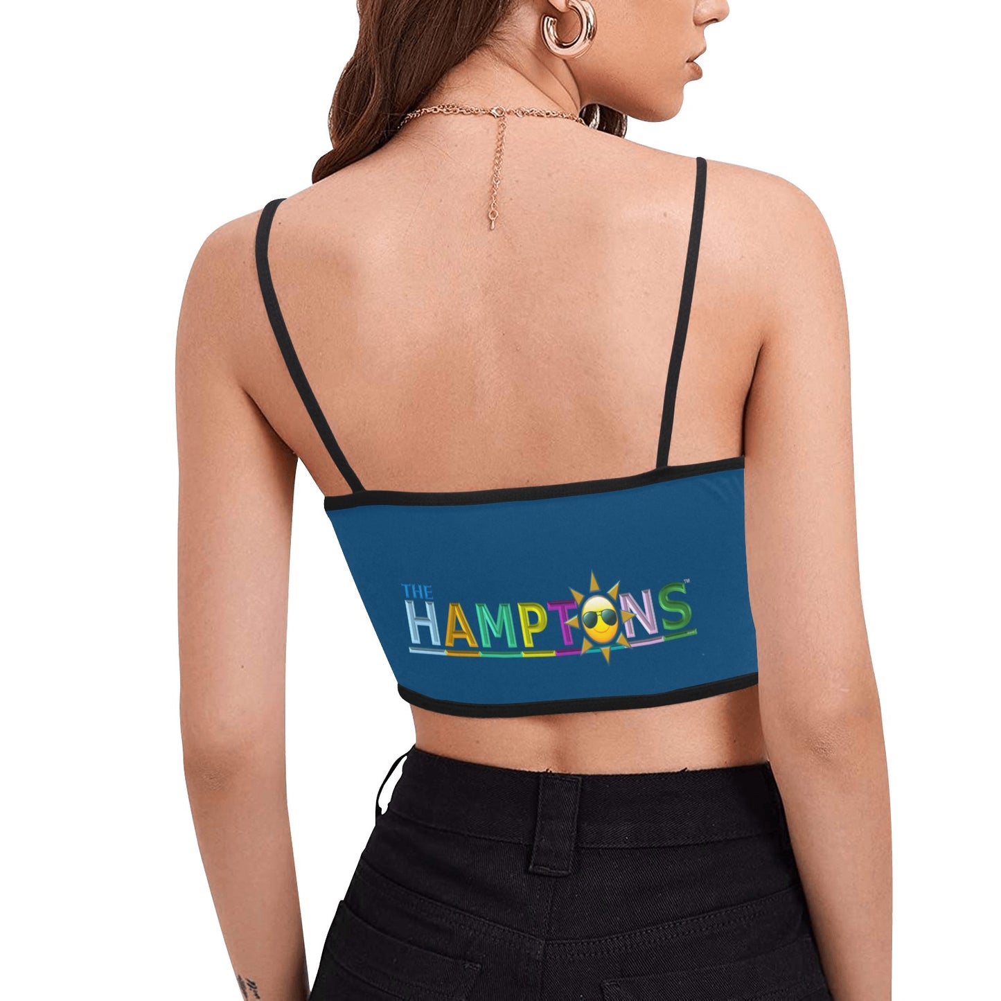 Sag Harbor'nite "Harbor Blue" Women's Spaghetti Strap Crop Top