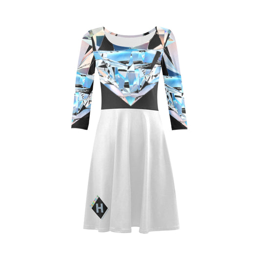 Westhamptonite "Dune Road Platinum" Women's 3/4 Sleeve Sundress