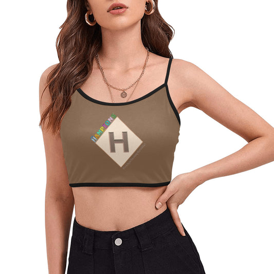 Bridgehamptonite "Potato Barn" Women's Spaghetti Strap Crop Top