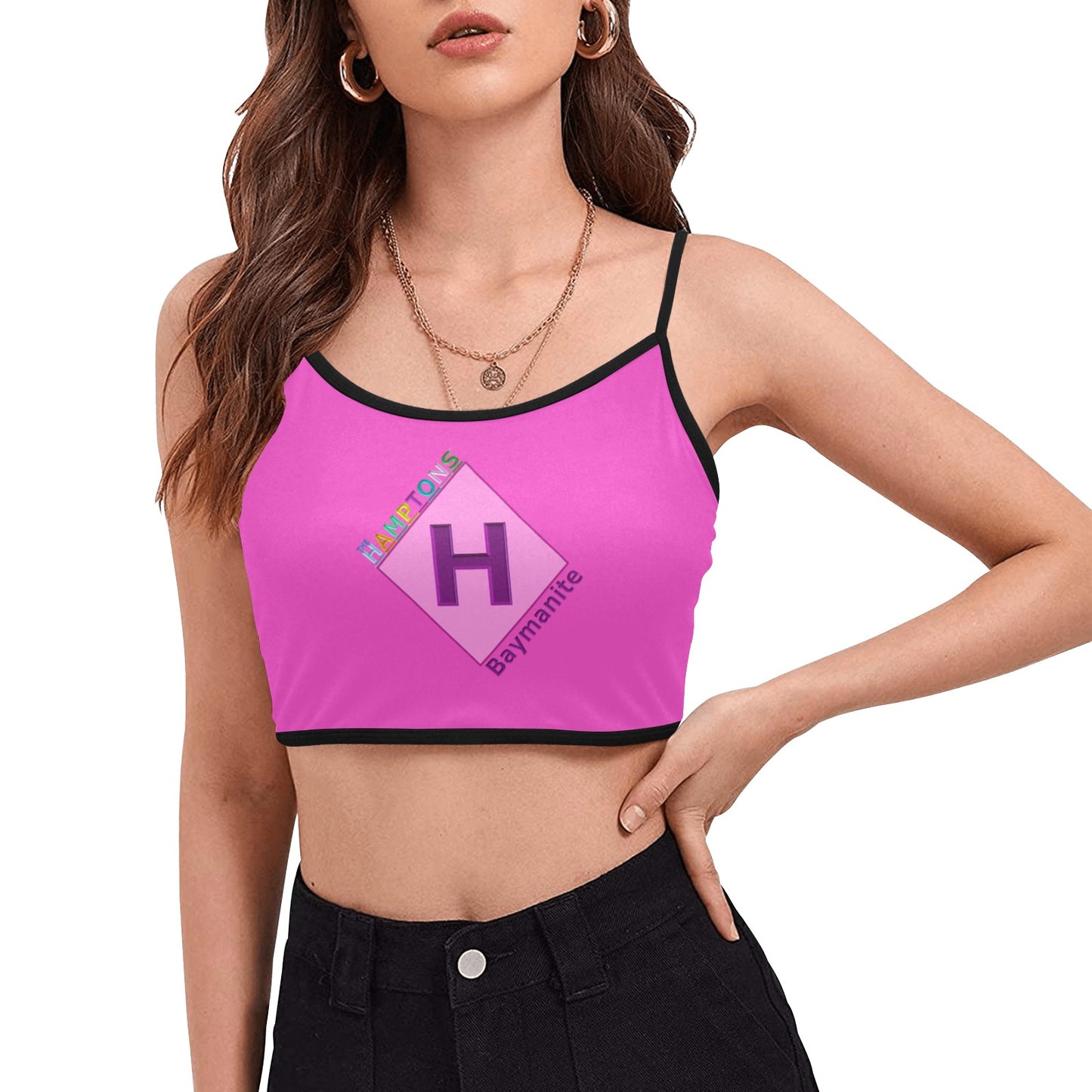 Hampton Bays "Tiana Beach Party" Women's Spaghetti Strap Crop Top