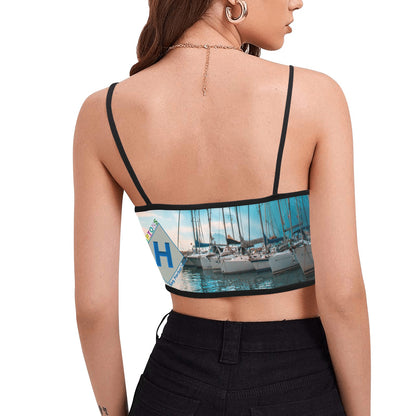 Sag Harbor'nite "STORMY MONDAY" Women's Spaghetti Strap Crop Top