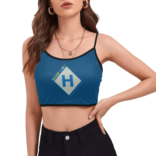 Sag Harbor'nite "Harbor Blue" Women's Spaghetti Strap Crop Top