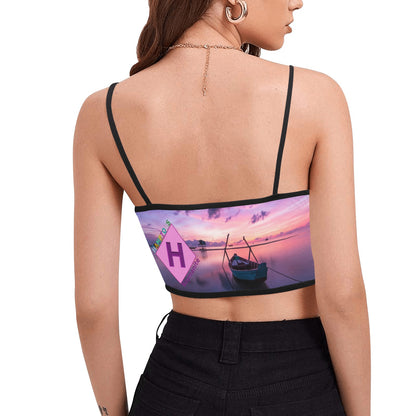 Hampton Bays "CANOE PLACE SERENITY" Women's Spaghetti Strap Crop Top