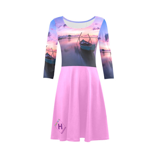 Hampton Bays "Canoe Place Serenity" Women's 3/4 Sleeve Sundress