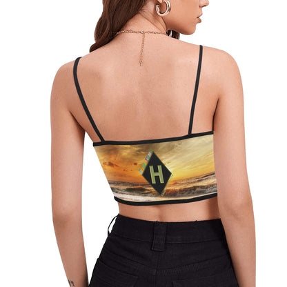 East Hamptonite "Georgica Bliss" Women's Spaghetti Strap Crop Top.
