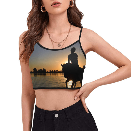 Bridgehamptonite "PALOMINO CLASSIC" Women's Spaghetti Strap Crop Top