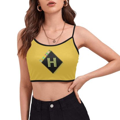 East Hamptonite "Georgica Bullion" Women's Spaghetti Strap Crop Top
