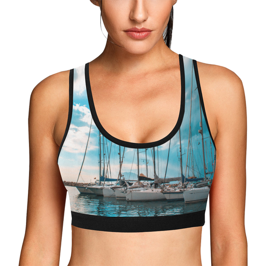 Sag Harbor'nite "STORMY MONDAY" Women's Sports Bra