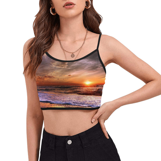 Montauk'nite "NAPEAGUE BLISS" Women's Spaghetti Strap Crop Top