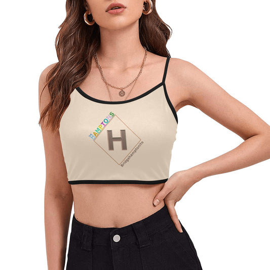 Bridgehamptonite "Snake Hollow Roots" Women's Spaghetti Strap Crop Top