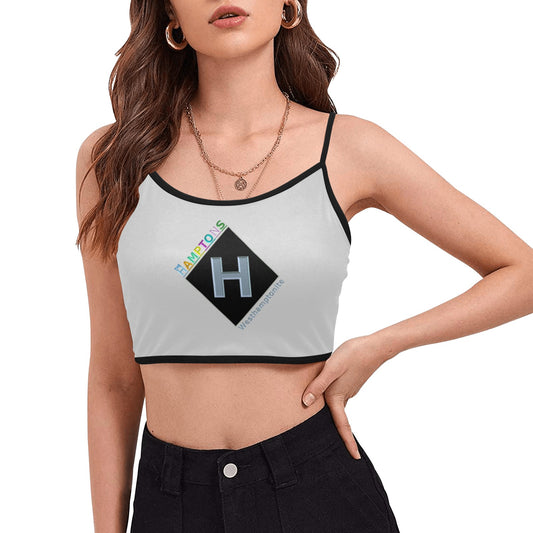 Westhamptonite "Dune Road Platinum" Women's Spaghetti Strap Crop Top