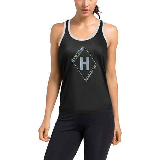 Westhamptonite "Dune Road Onyx" Women's Racer Back Tank Top